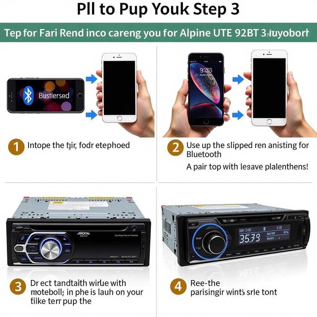 Alpine UTE-92BT Bluetooth Pairing Process