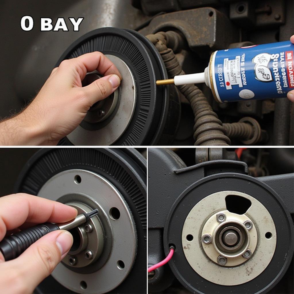 Applying lubricant to the brake shaft roller bearings during routine maintenance