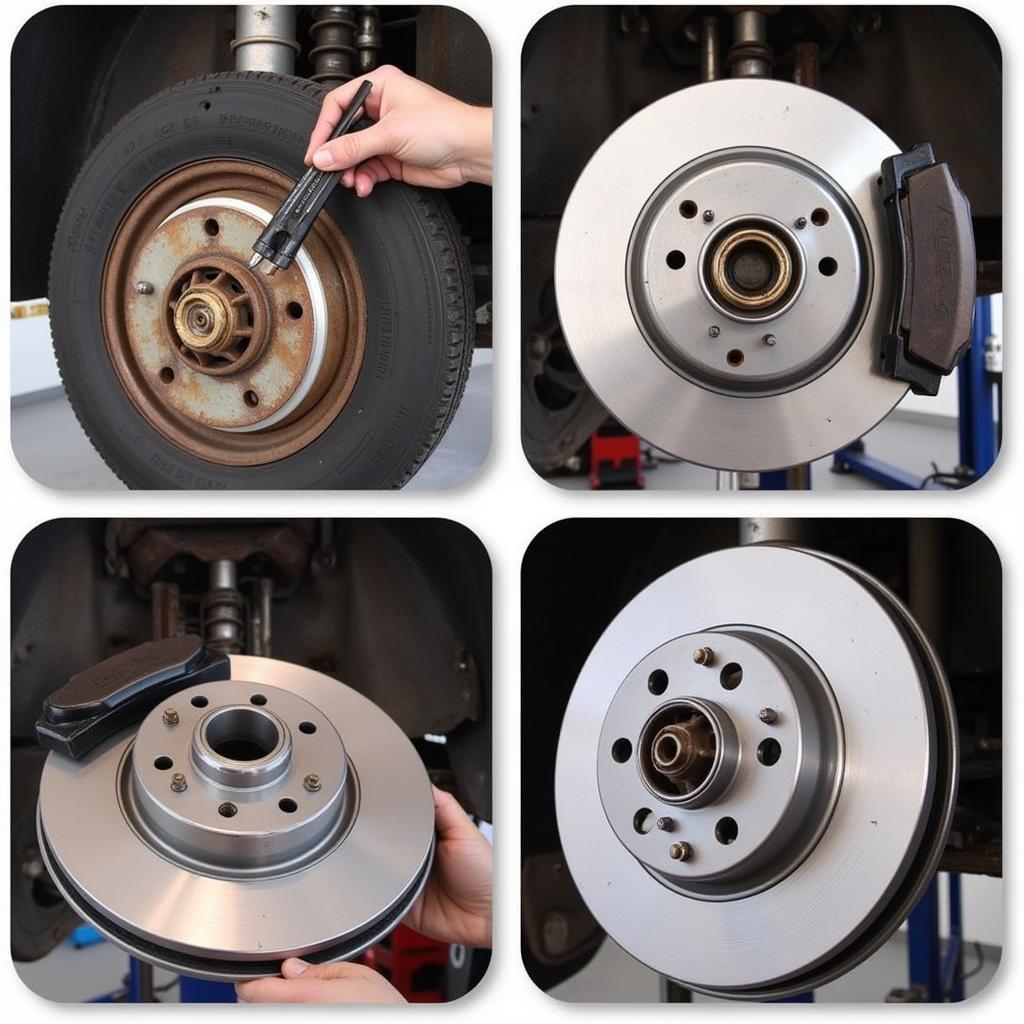 Replacing brake pads on an Audi A4 B6