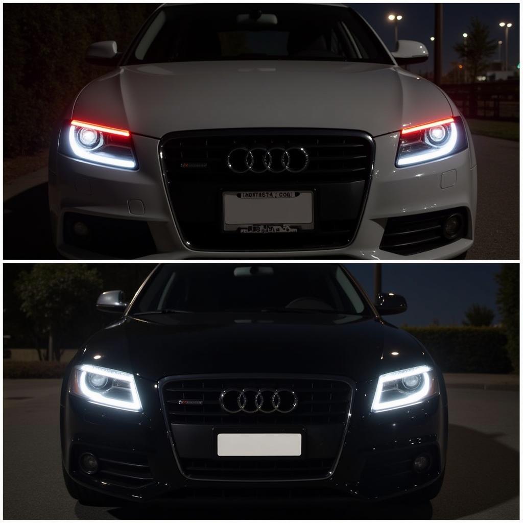 Audi A4 B9 with Modified Lights using VCDS