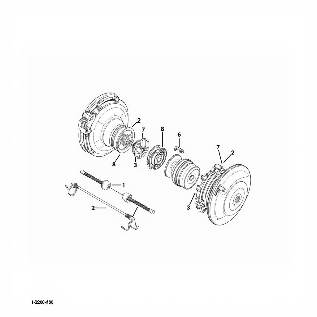 Audi A8 Parking Brake Mechanism Components