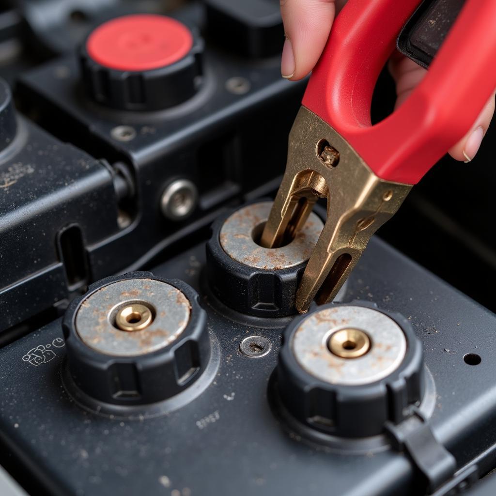 Connecting a battery tender to a dead car battery