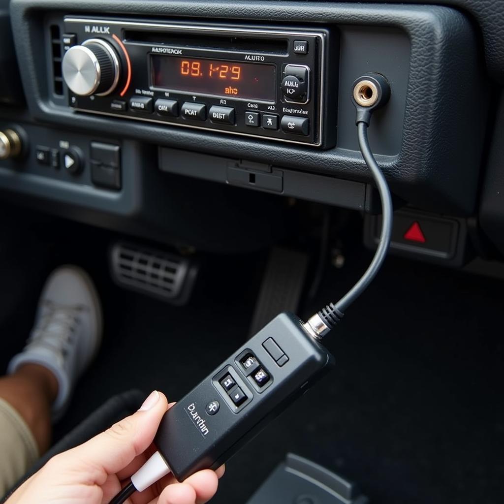 Bluetooth Adapter Connected to Car Radio