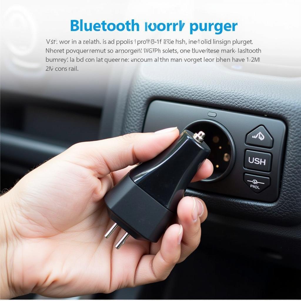 Bluetooth Car Adapter Installation in Car Lighter Socket