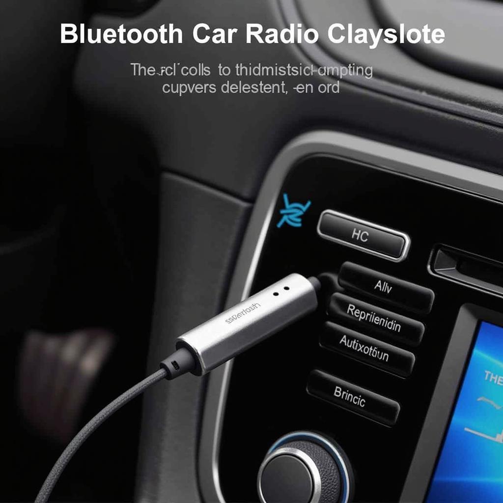 Bluetooth Car Radio Adapter Connected to a Car Stereo