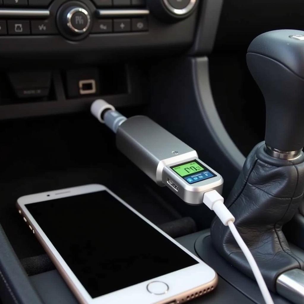 Bluetooth FM Transmitter in Car's Cigarette Lighter