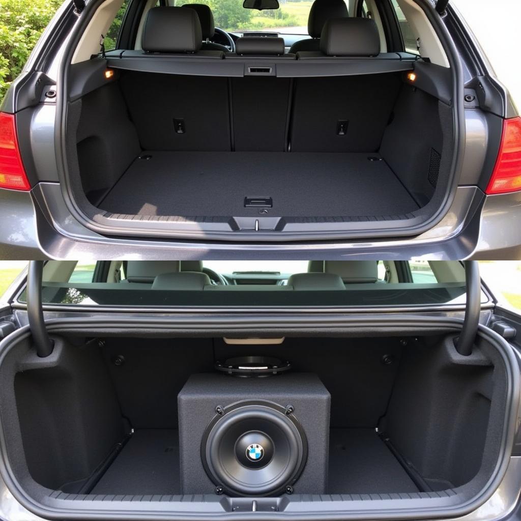 A BMW 328i with an upgraded sound system