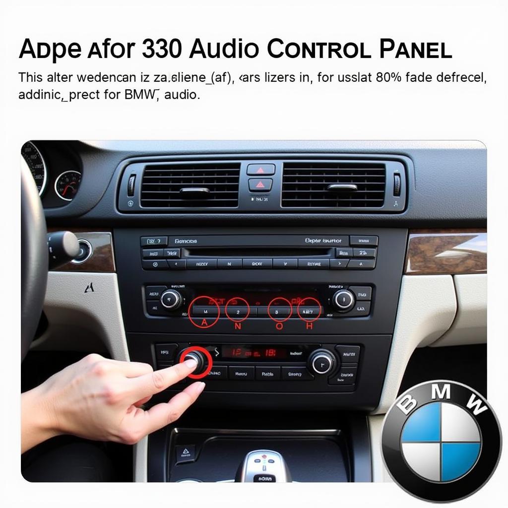 BMW 330 Audio Settings Control Panel