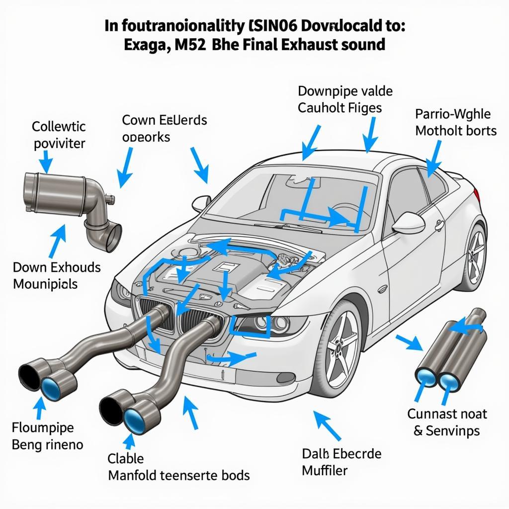 BMW 335i Exhaust System Components Diagram