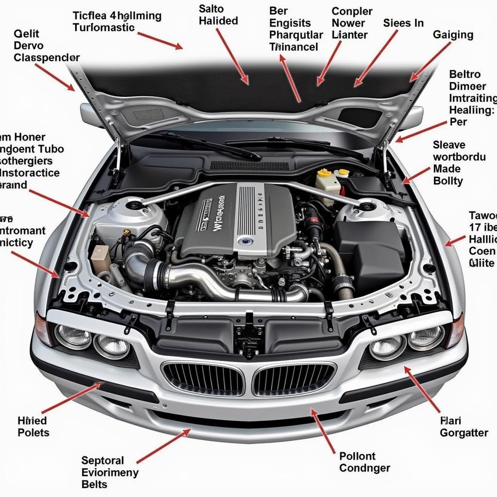 BMW 428i Engine Compartment Detailed View