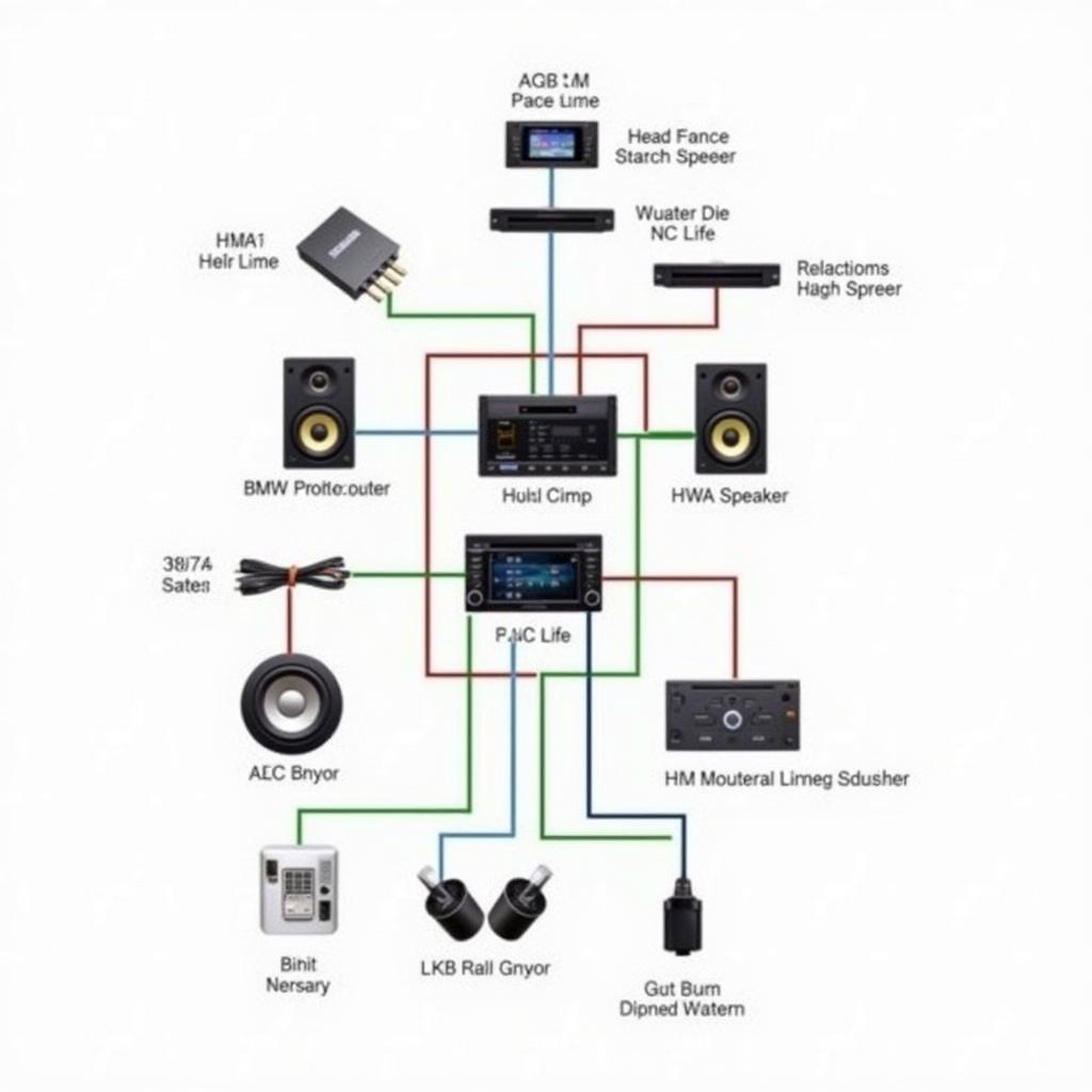 BMW 6 Series Audio System Components Diagram