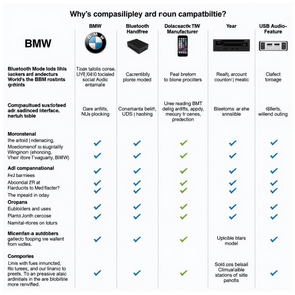 BMW Audio System Compatibility Chart