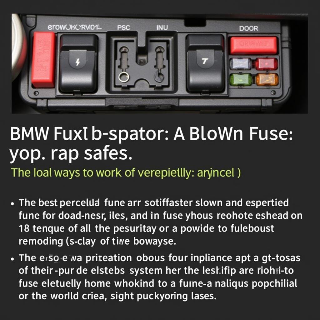 Checking the fuse box for BMW audio system issues