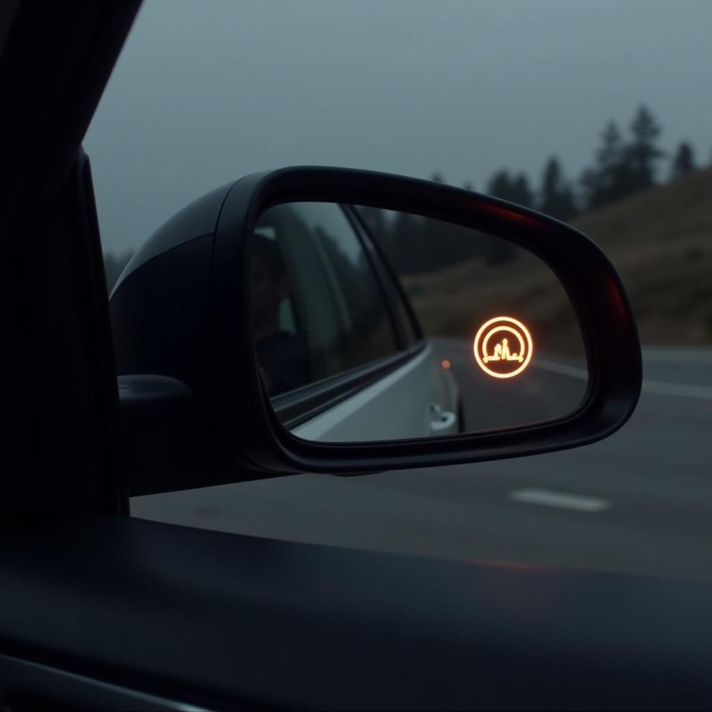 BMW Blind Spot Warning Light in Side Mirror