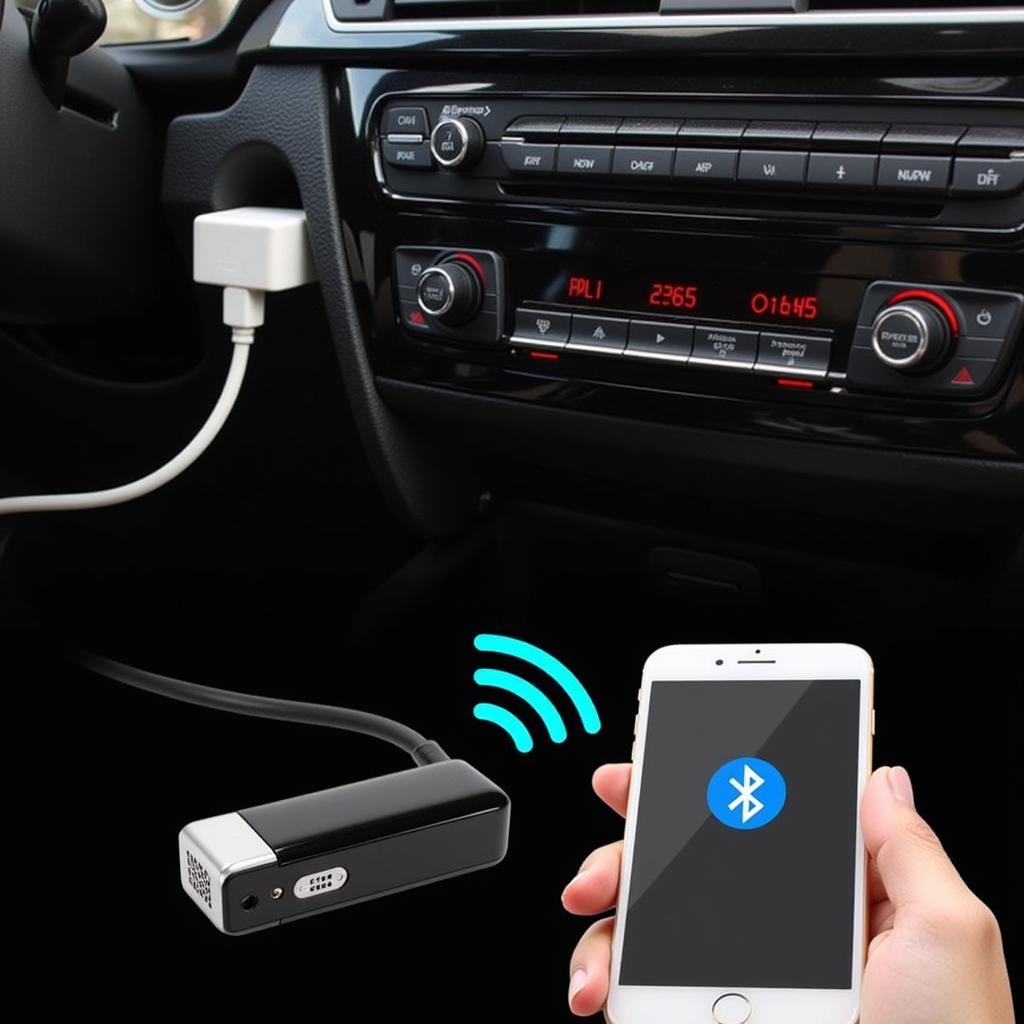 Connecting an iPhone 5 to a BMW using a Bluetooth adapter