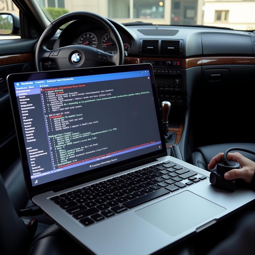 BMW E38 Audio Diagnostic Software in Use