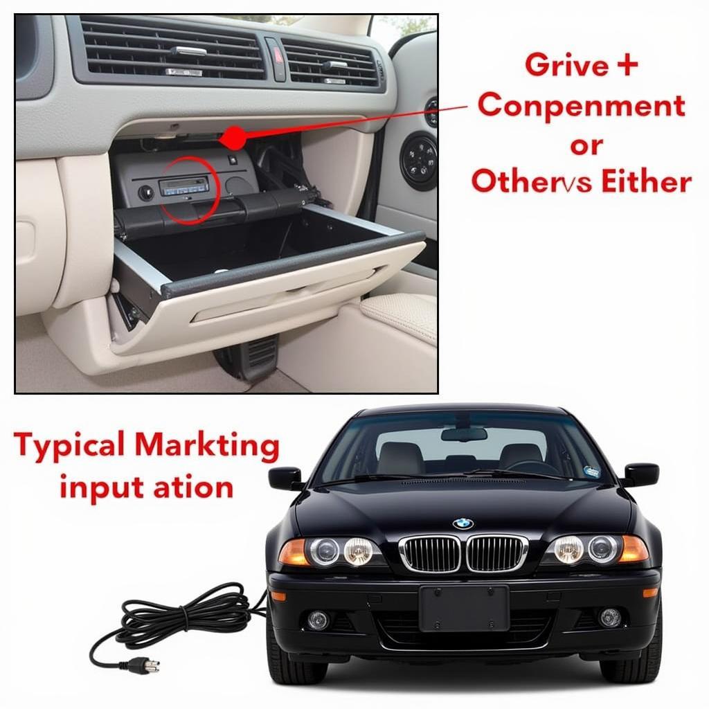 BMW E46 Auxiliary Input Location