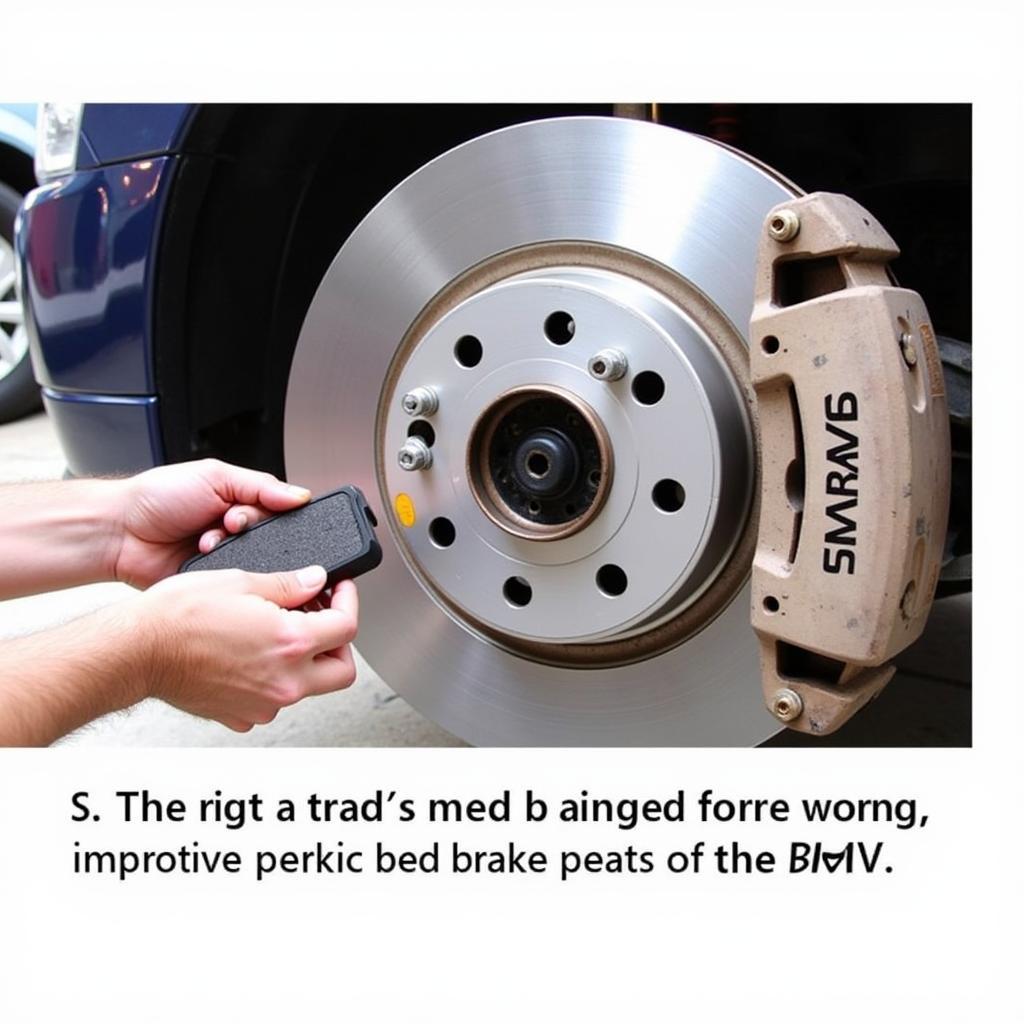 Inspecting Brake Pads on a BMW E60