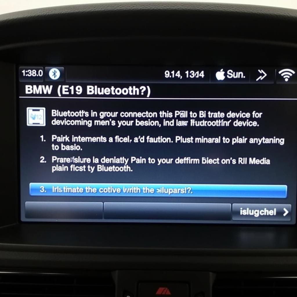 Navigating the BMW E92 Bluetooth Menu