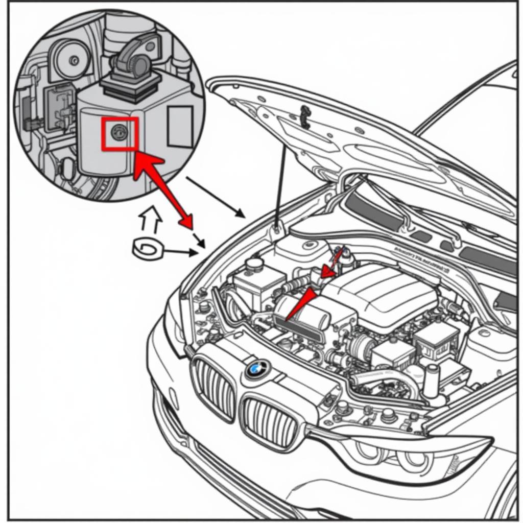 BMW F30 Hood Latch Sensor Location