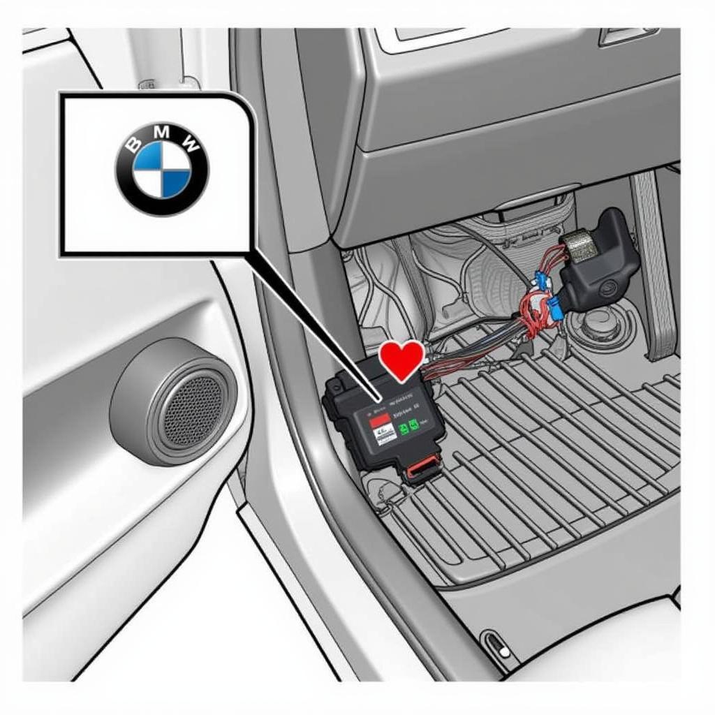 BMW FRM Footwell Module Location