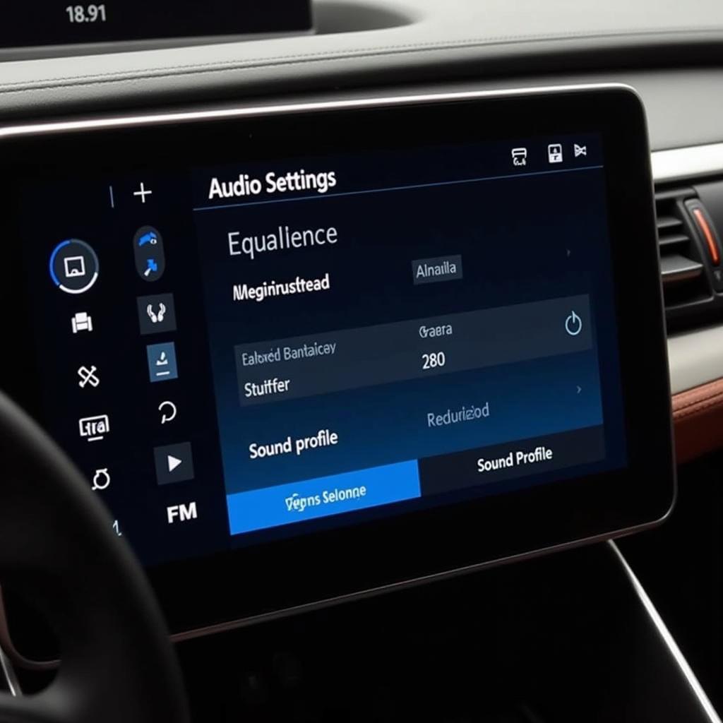 BMW i4 Audio Settings Menu