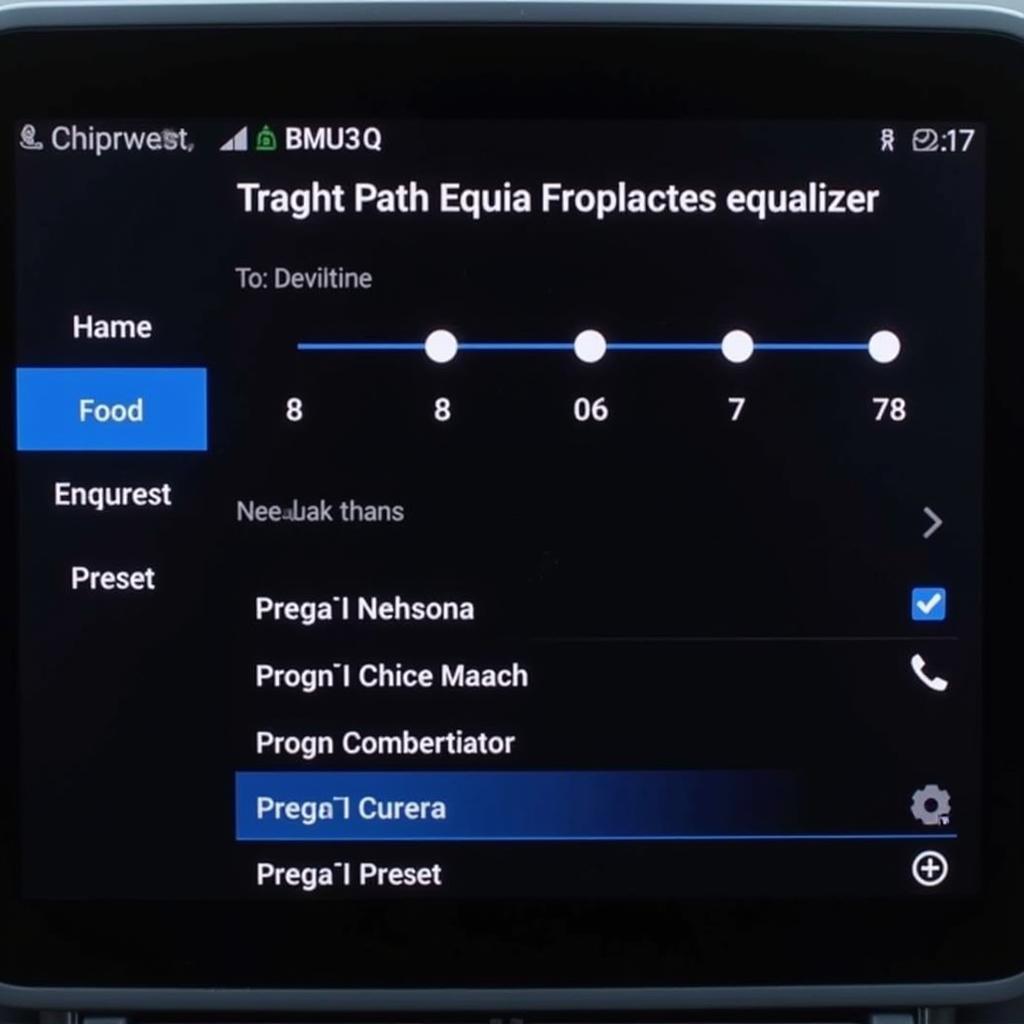 BMW i8 Audio System Equalizer Settings