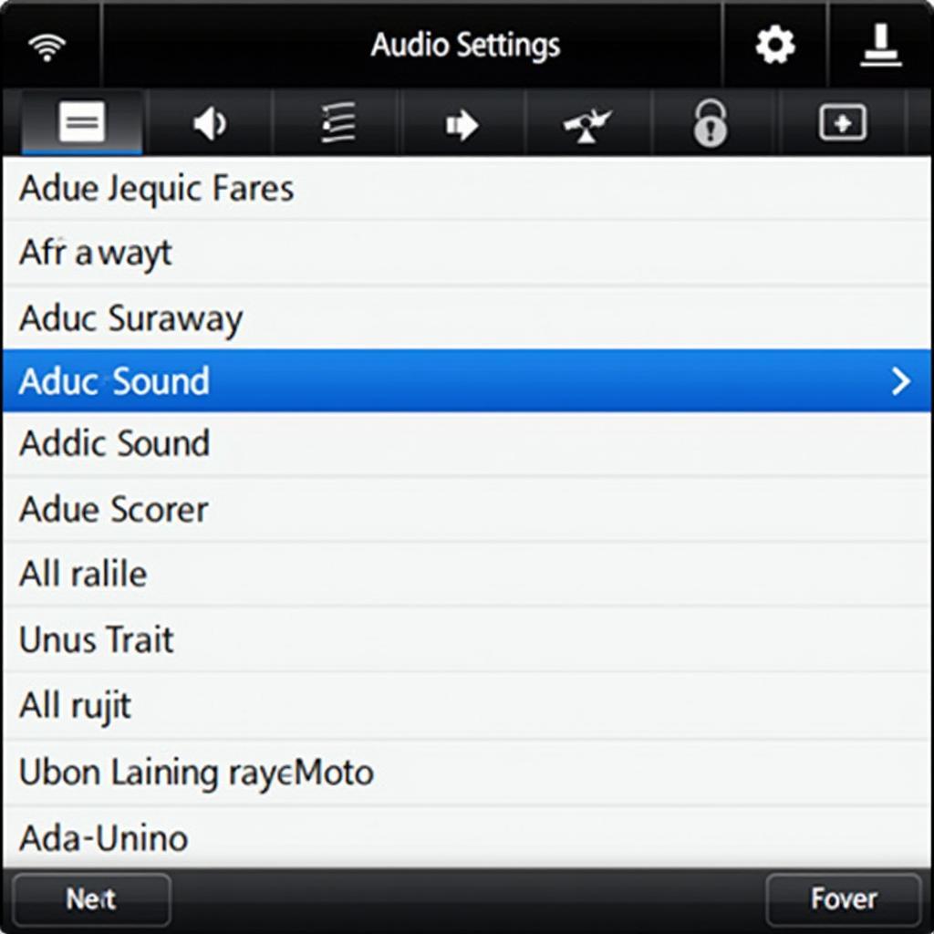 BMW iDrive Audio Settings Menu