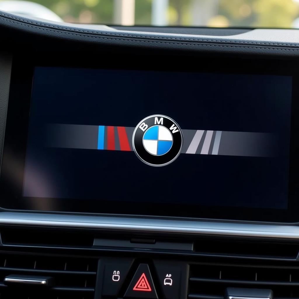 BMW Infotainment Screen Displaying the Audio Logo