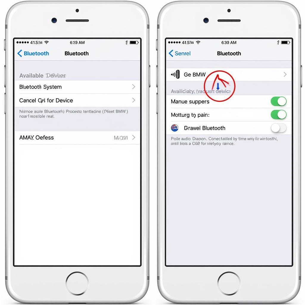 Setting up Bluetooth audio streaming between an iPhone 5 and a BMW