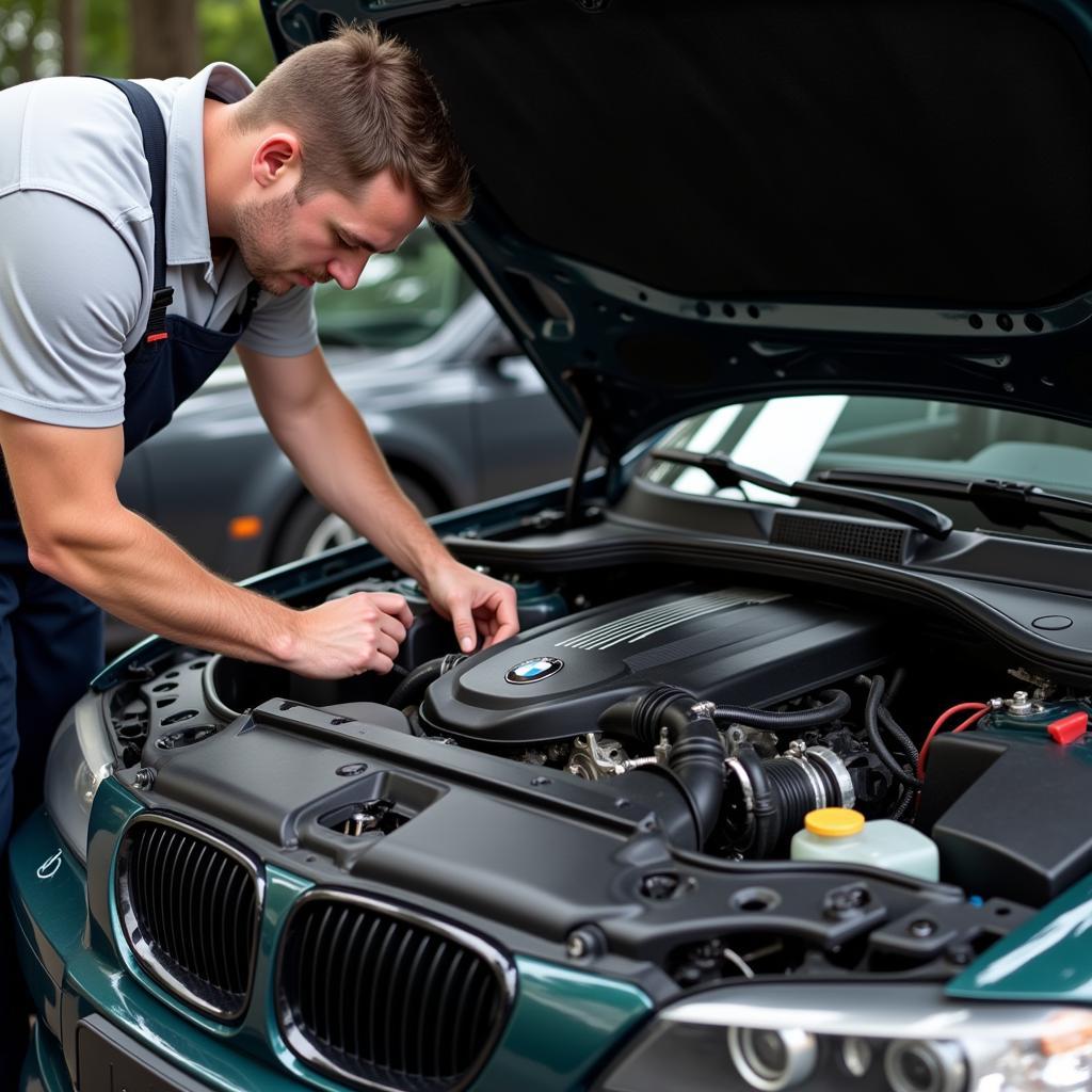 Inspecting the BMW M3 Engine Bay for Sound Issues