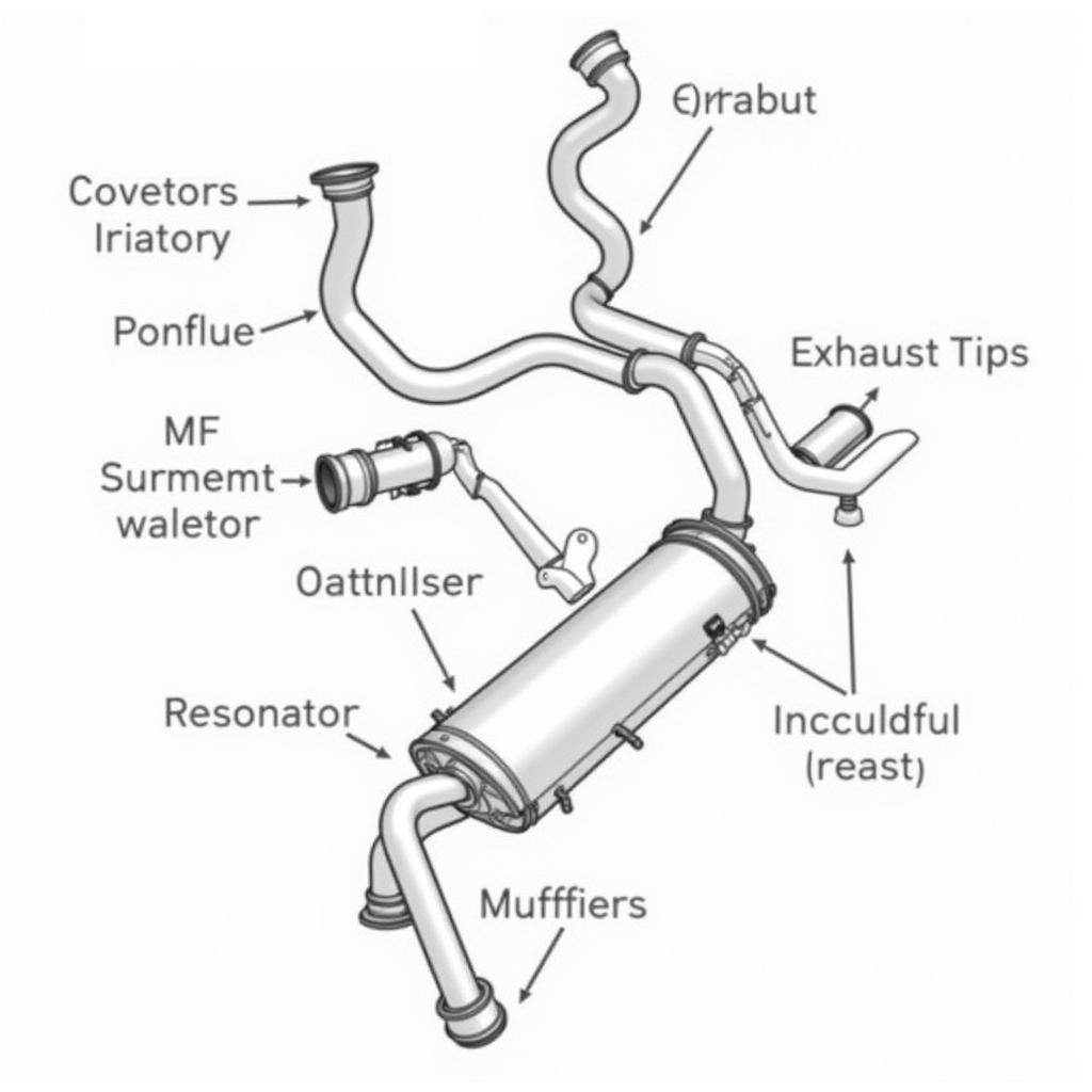 Diagram of a BMW M3 Exhaust System