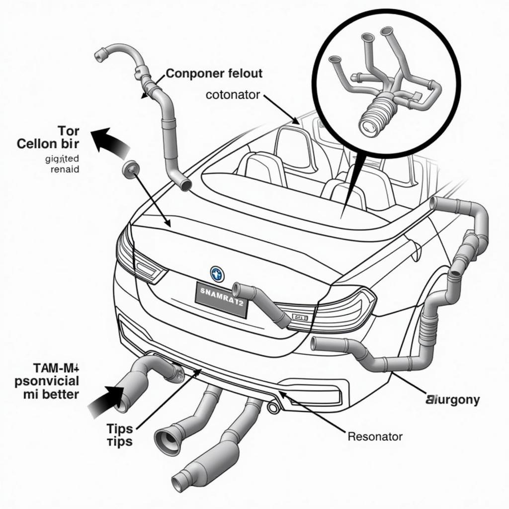 BMW M4 Convertible Exhaust System Diagram