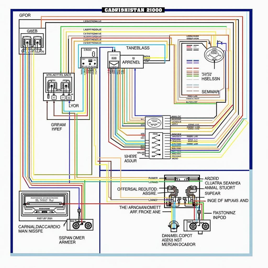 BMW Professional 2000 Wiring Diagram Showing Speaker Connections