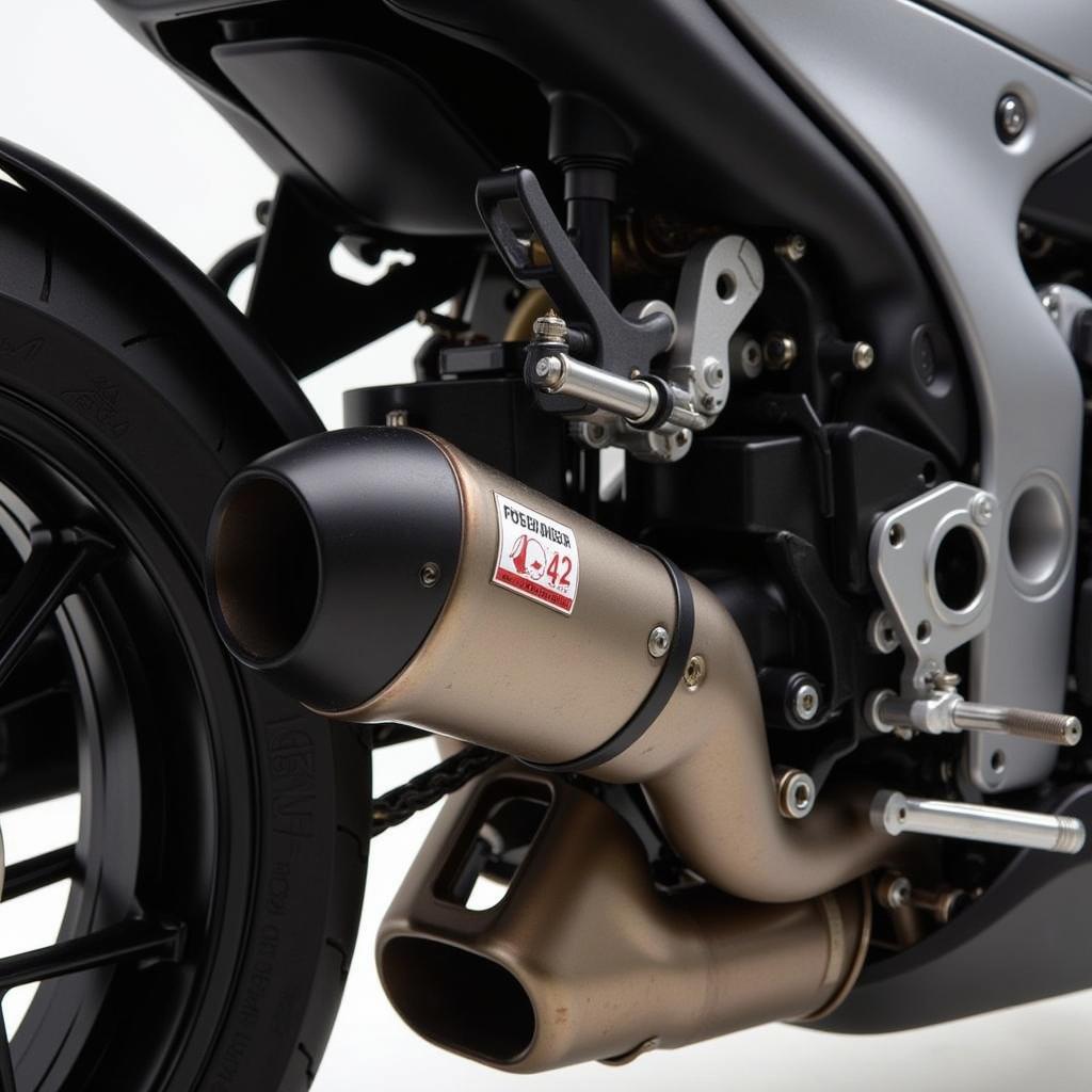 BMW S1000R Exhaust System Closeup