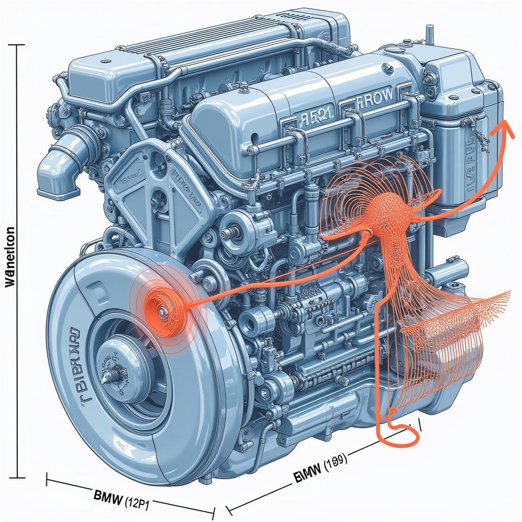 BMW V16 Engine Sound Visualization