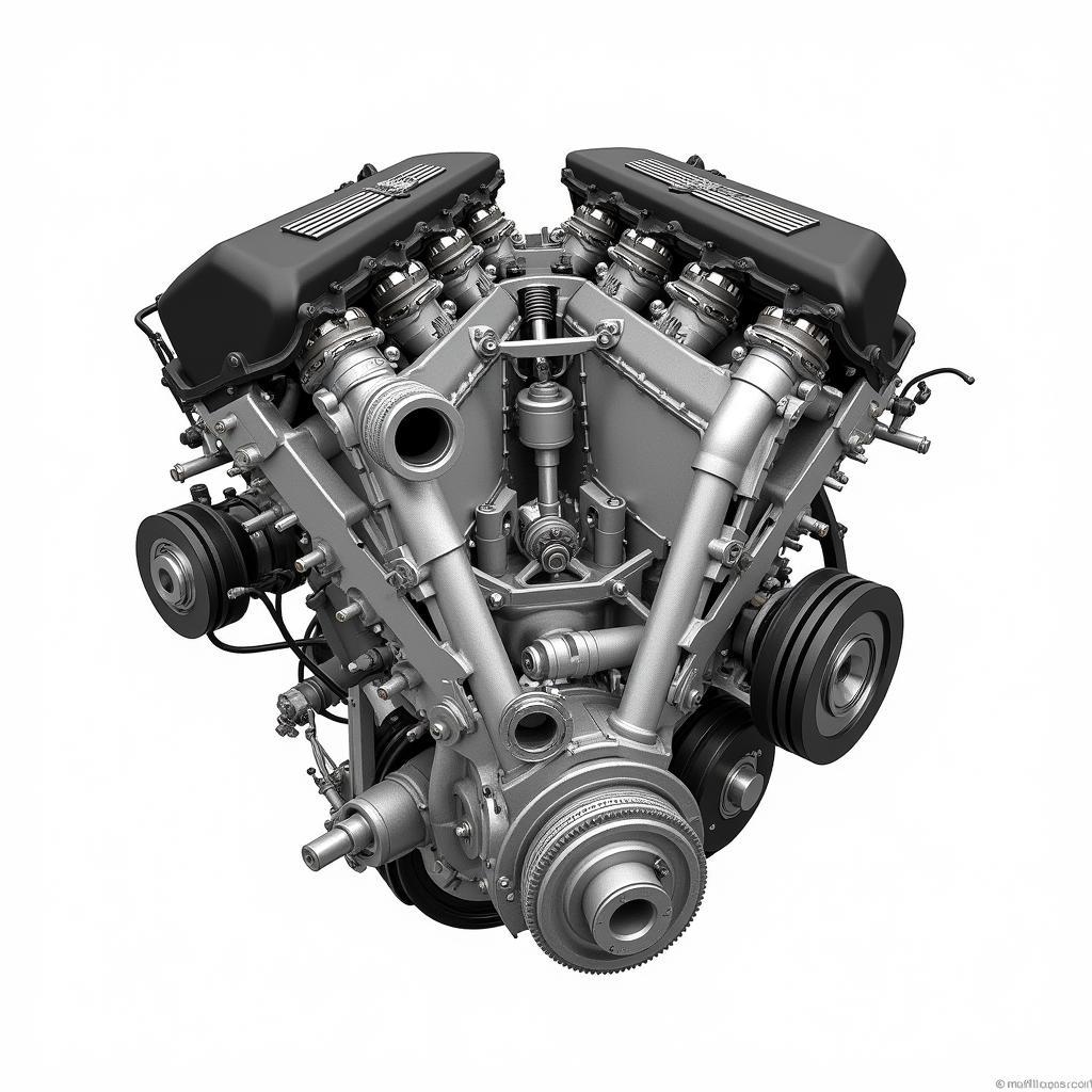 BMW V8 Engine Cutaway Diagram