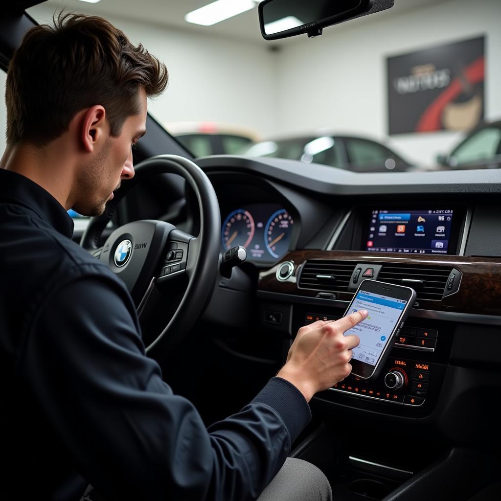 Professional repair of a 2015 BMW X5 audio system