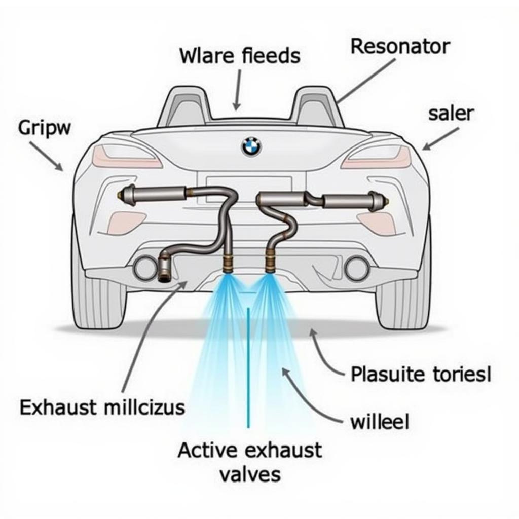 BMW Z4 M40i Exhaust System Diagram