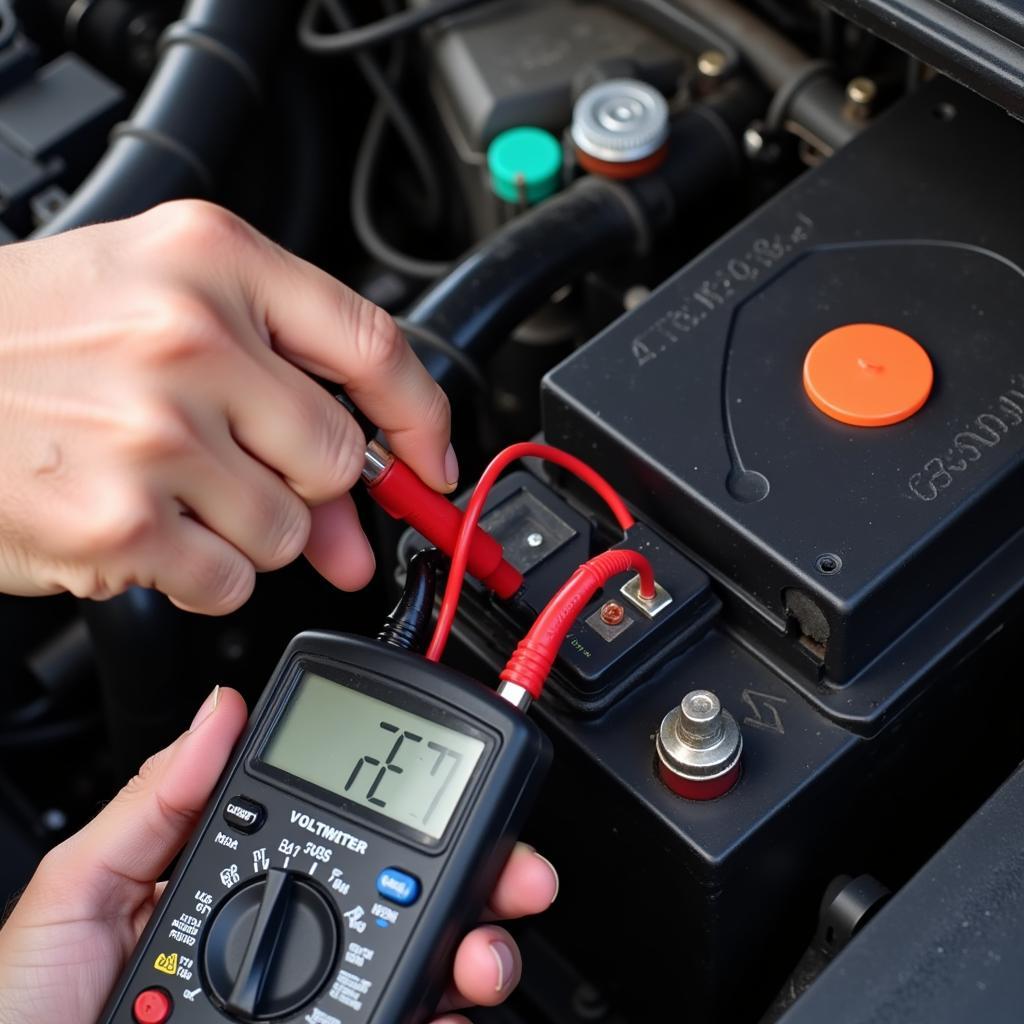 Testing a Car Battery with a Multimeter