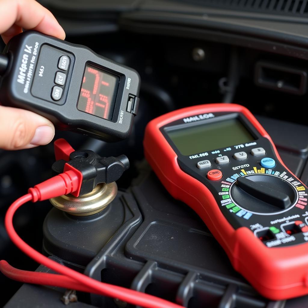 Testing Car Battery Voltage with a Multimeter