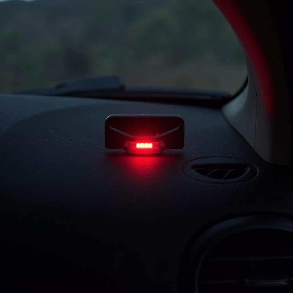 Car Dashboard with Anti-Theft Light Blinking