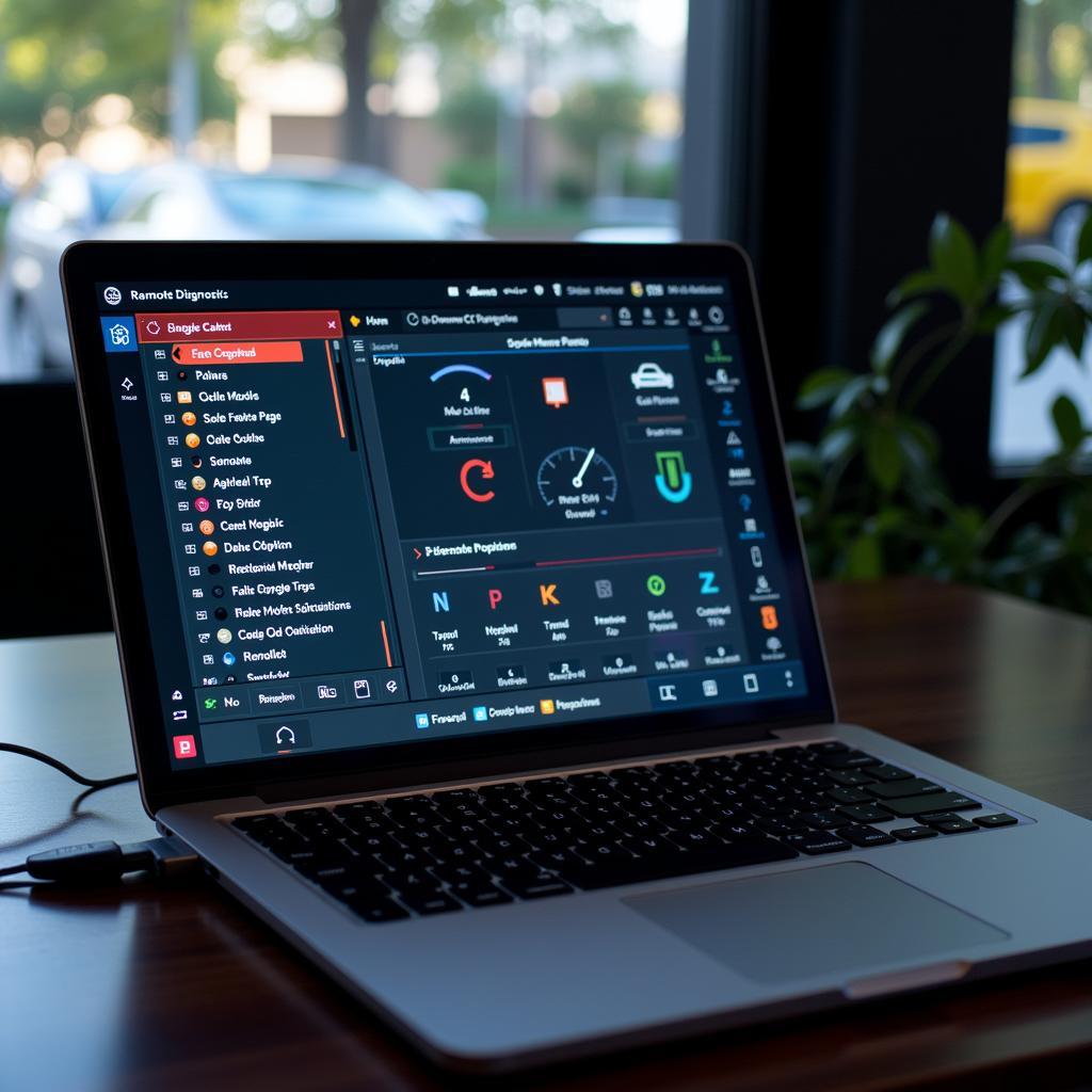 Car Diagnostic Software on Laptop