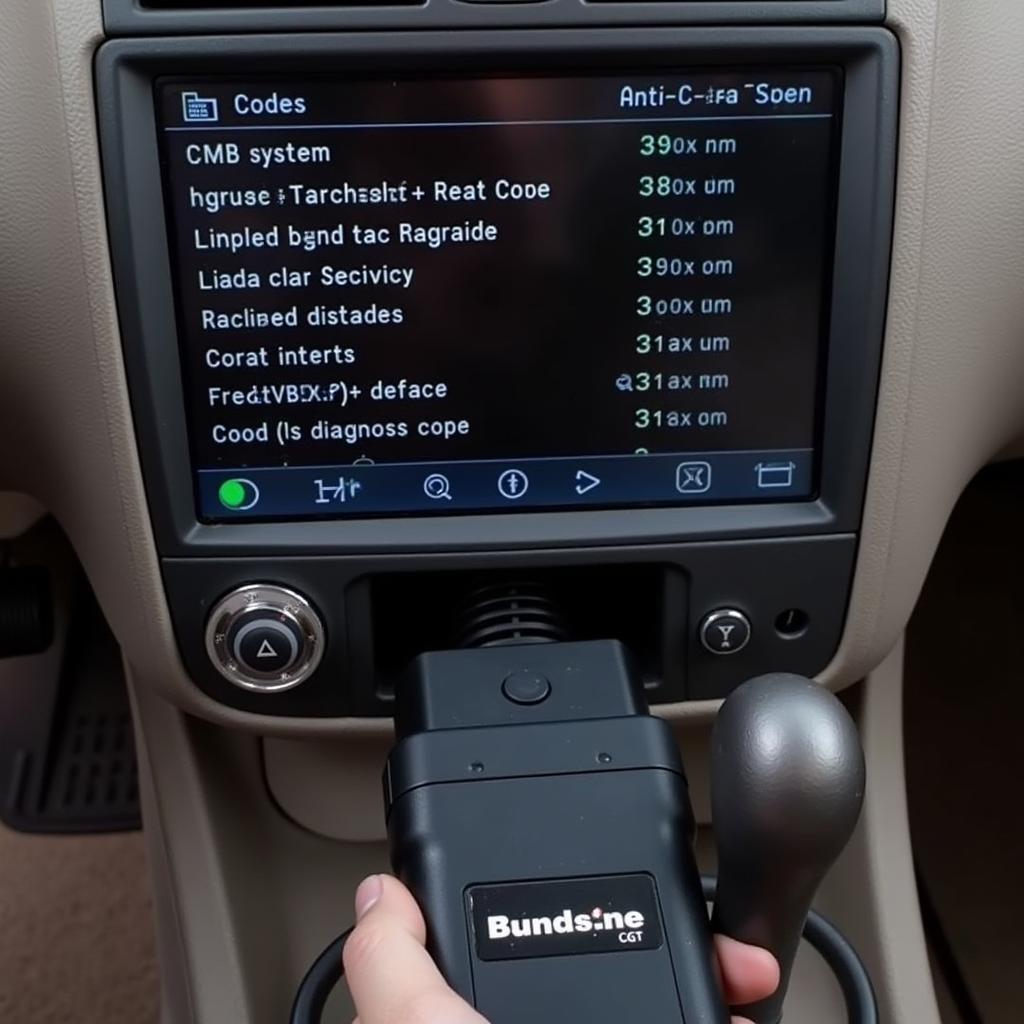 Car Diagnostic Tool Connected to Pontiac Grand Prix