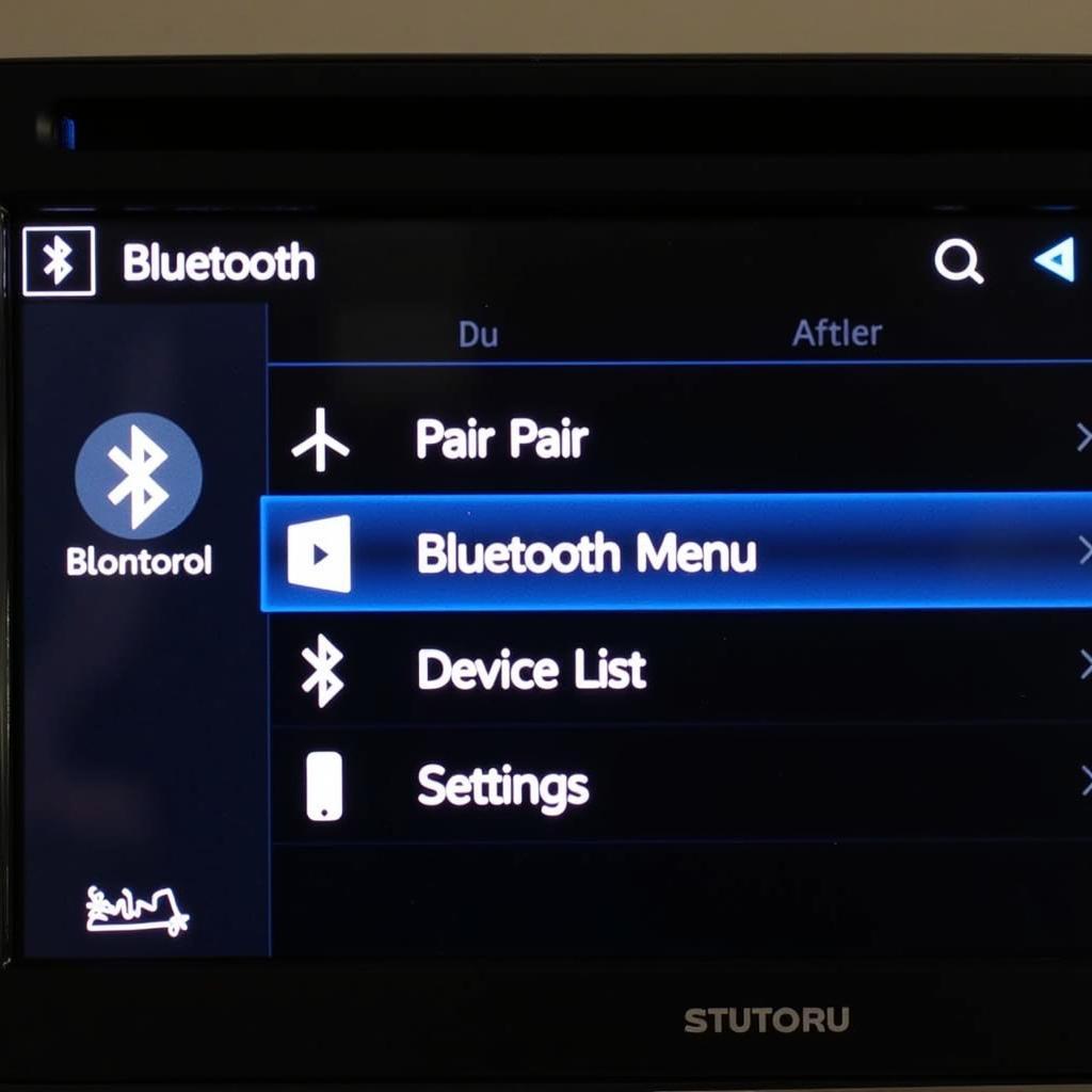 Navigating the Bluetooth Menu on a Car Radio