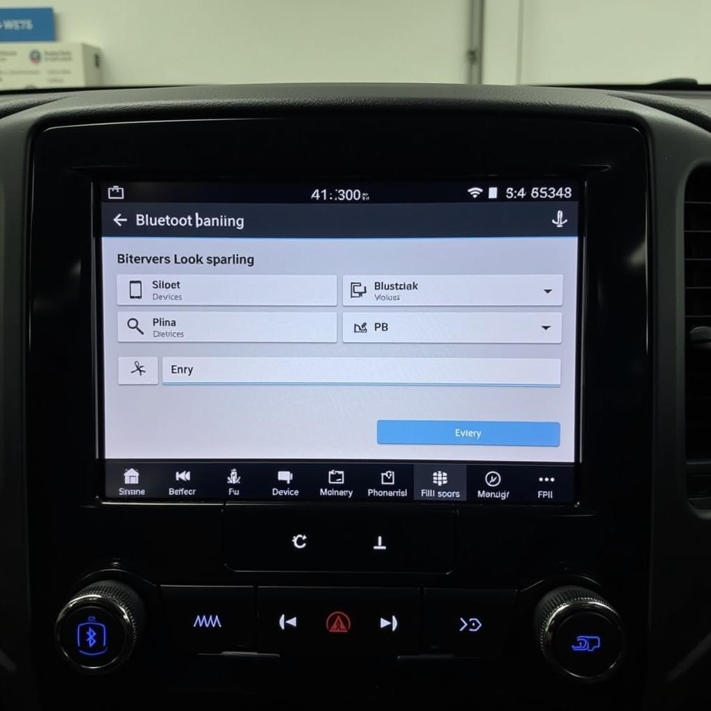 Car Radio Bluetooth Pairing Screen