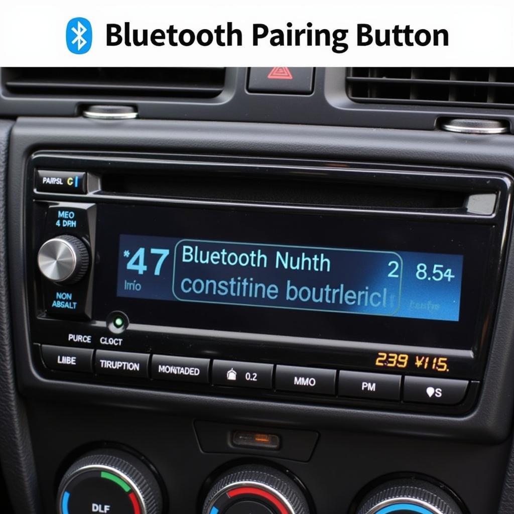 Car Radio Bluetooth Pairing Button