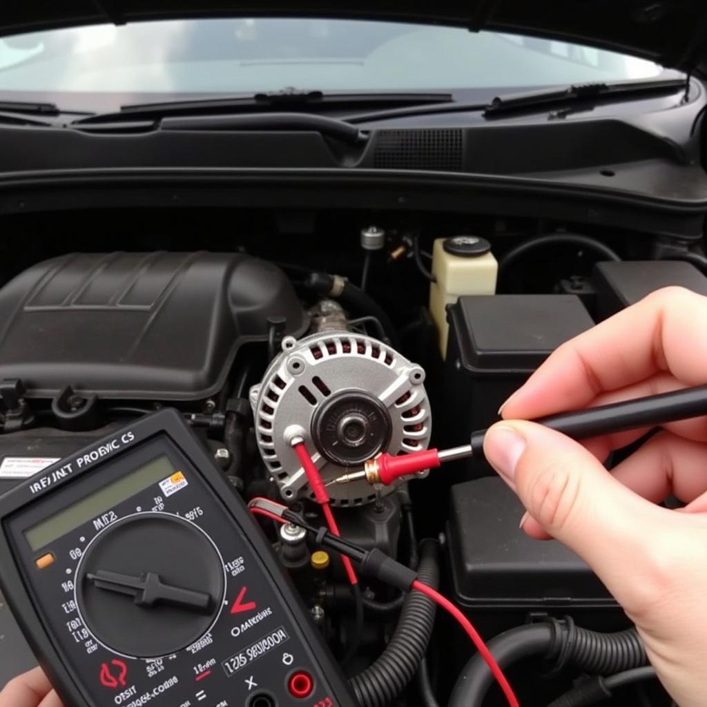 Testing Car Alternator Output with a Multimeter