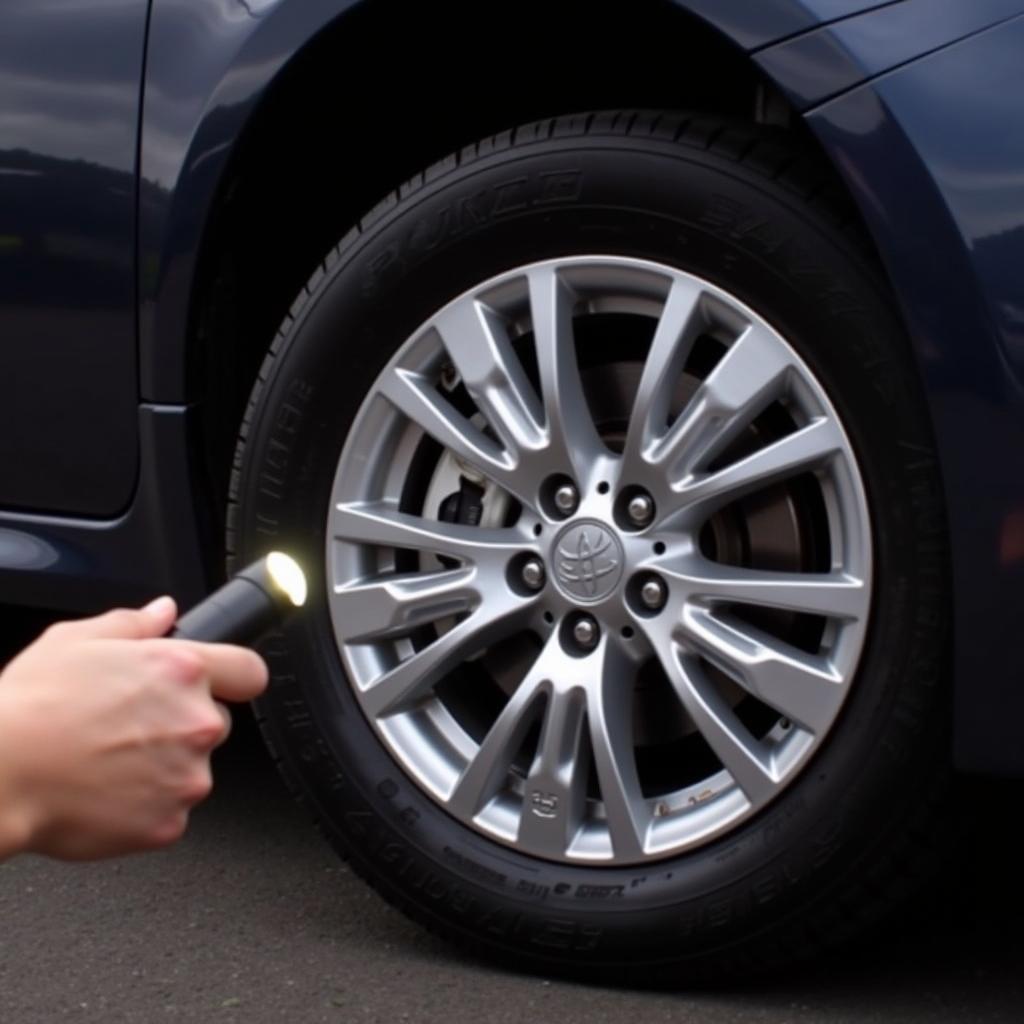 Checking Brake Pads on a 2017 Toyota Camry