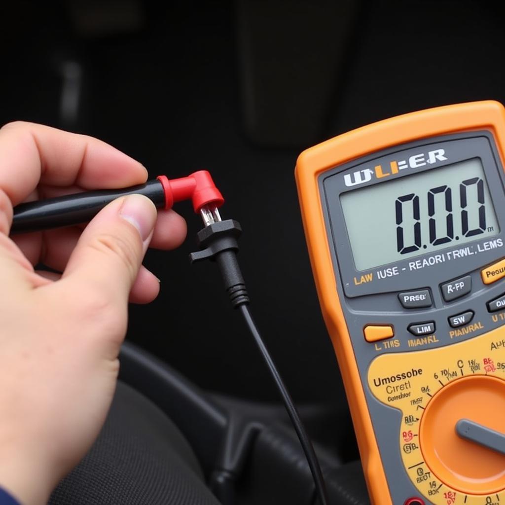 Checking Car Fuse with Multimeter